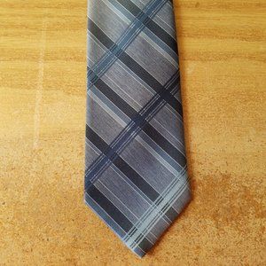 Cavalier plaid neck tie in a variety of blue shades